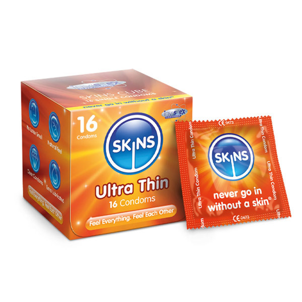 Skins Condoms Ultra Thin Cube 16 Pack