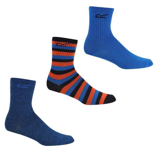 Regatta Kids Outdoor Boot Socks Set (Pack of 3) (3-5.5)