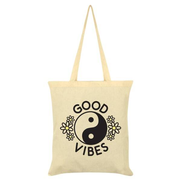 Grindstore Good Vibes Cream Tote Bag