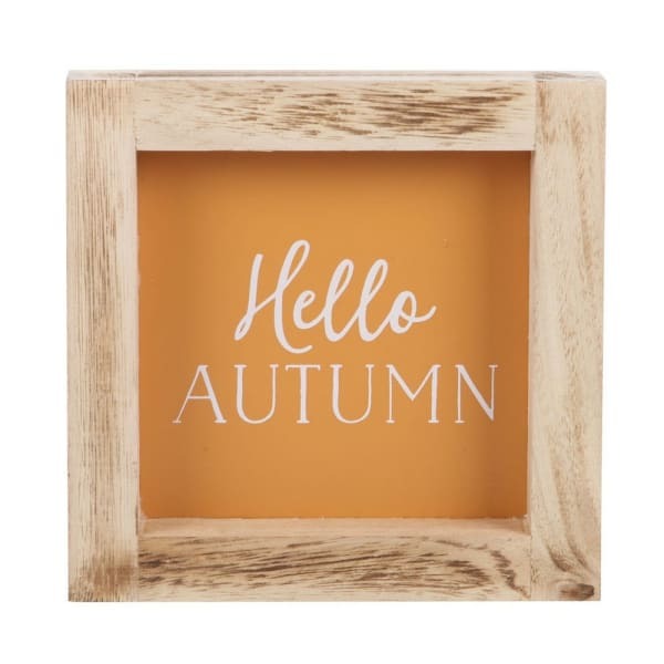 Something Different Hello Autumn Wooden Framed Plaque