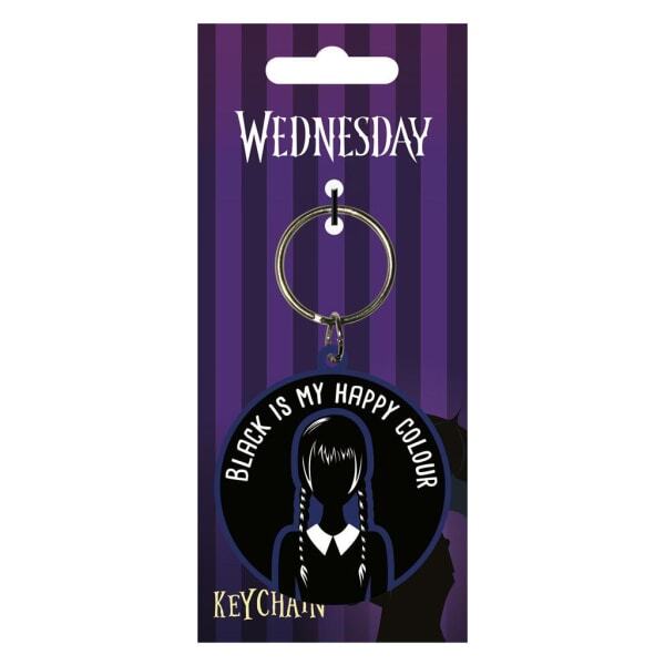 Wednesday Happy Colour Rubber Keyring