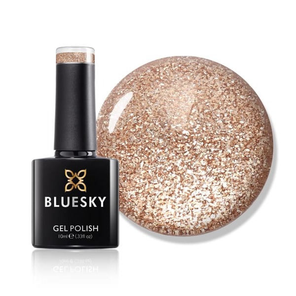 Bluesky Gel Polish - Platinum- Champagne Sparkle