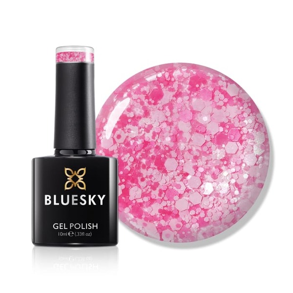 Bluesky Gel Polish - Glitter Neon - Pink