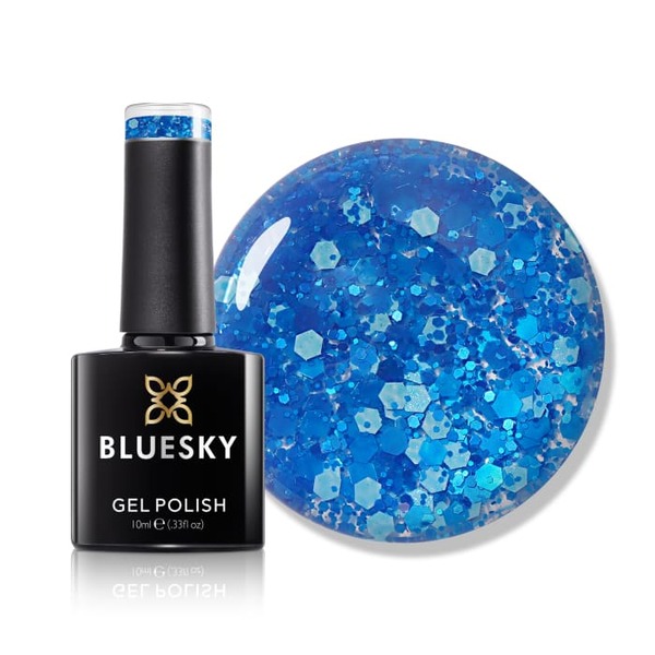 Bluesky Gel Polish - Glitter Neon - Blue