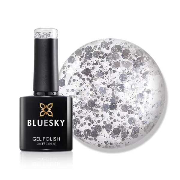 Bluesky Gel Polish - Silver Flakes