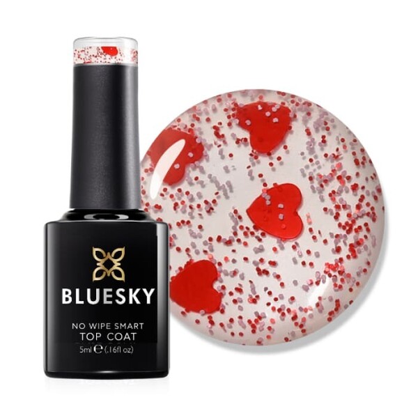 Bluesky Gel Polish Mini No Wipe Top Coat - Queen Of Hearts