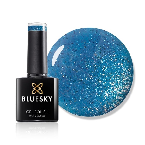 Bluesky Gel Polish - Electric Glitter Blue