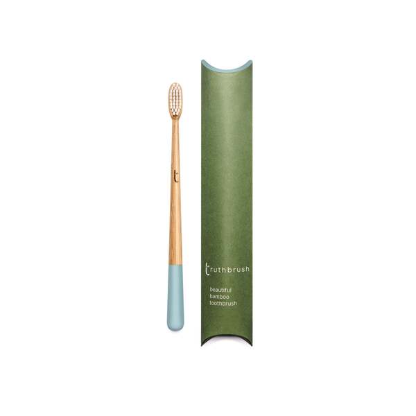 Truthbrush Bamboo Toothbrush Glacial Blue Medium