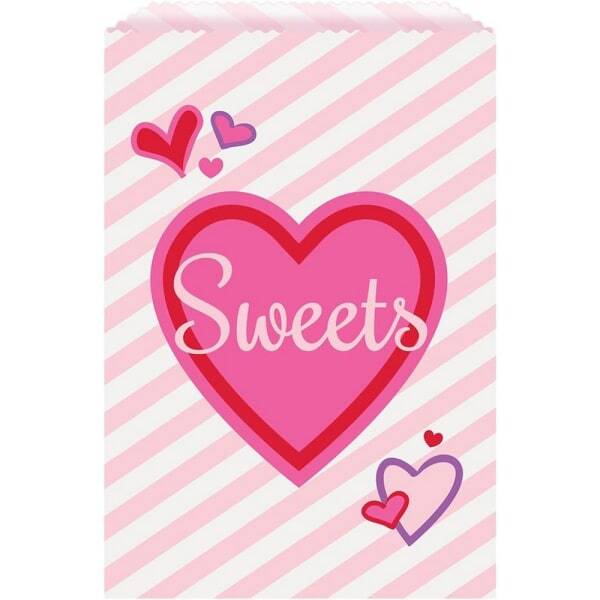 Unique Party Sweet Hearts Party Bags (Pack of 8)