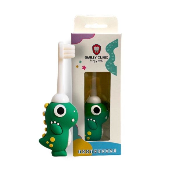 Smiley Clinic Kids Dinosoar Toothbrush - Forest Green