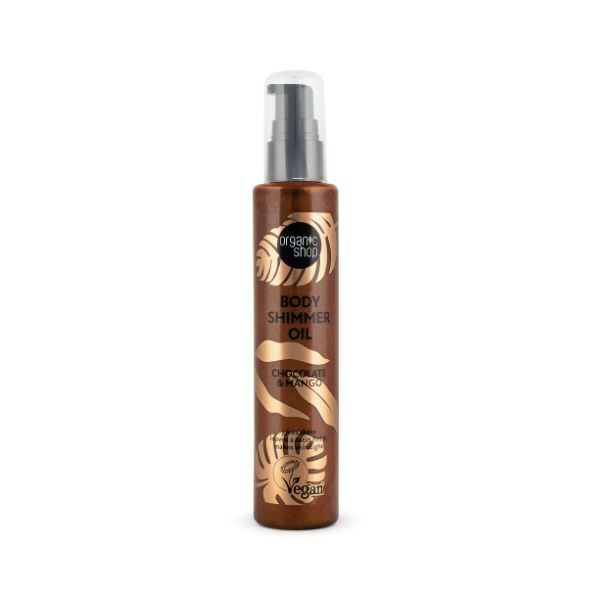 Organic Shop Body Shimmer Oil Chocolate & Mango 100ml