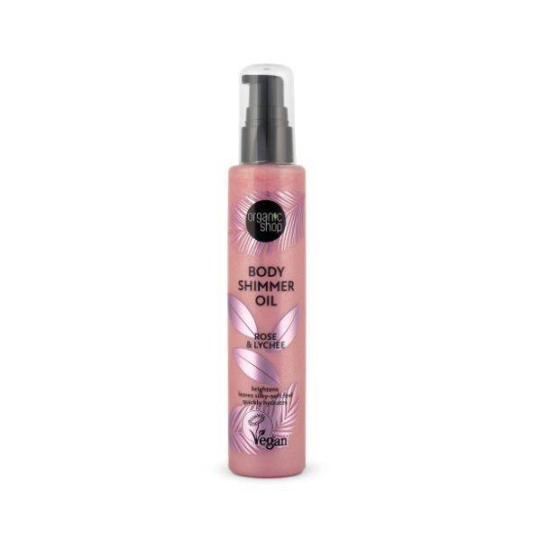 Organic Shop Body Shimmer Oil Rose & Lychee 100ml