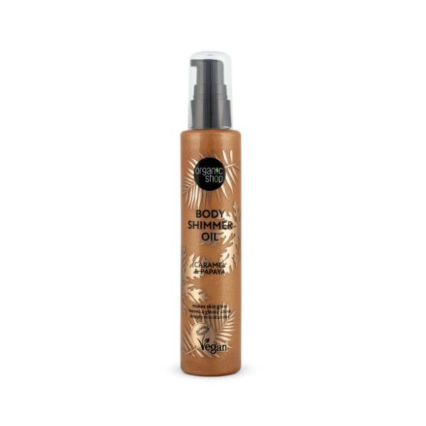 Organic Shop Body Shimmer Oil Caramel & Papaya 100ml