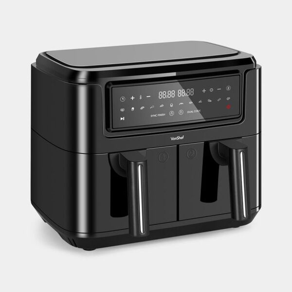 VonShef - 9L Dual Air Fryer with Liners