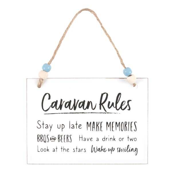 Something Different Caravan Rules Hanging Sign