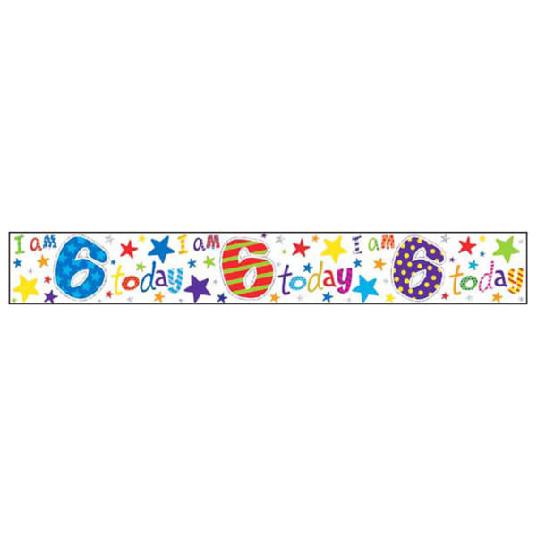 Simon Elvin Age 6 Birthday Foil Banner (6 Pack) (2.5m)