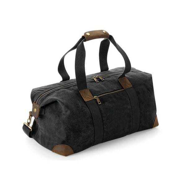 Quadra Heritage Leather Accents Holdall