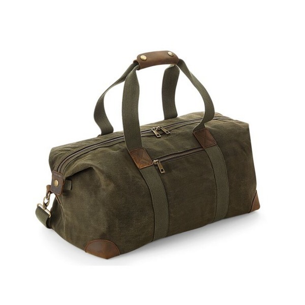 Quadra Heritage Leather Accents Holdall