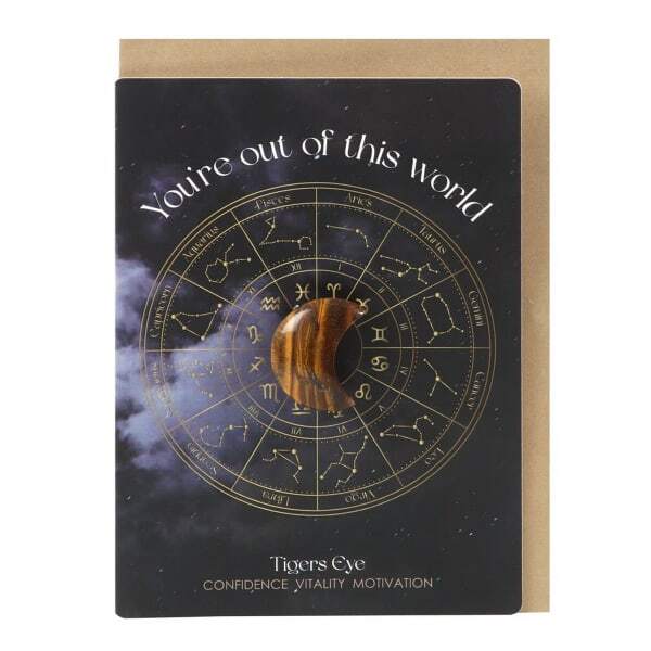 Something Different Out Of This World Tigers Eye Moon Card