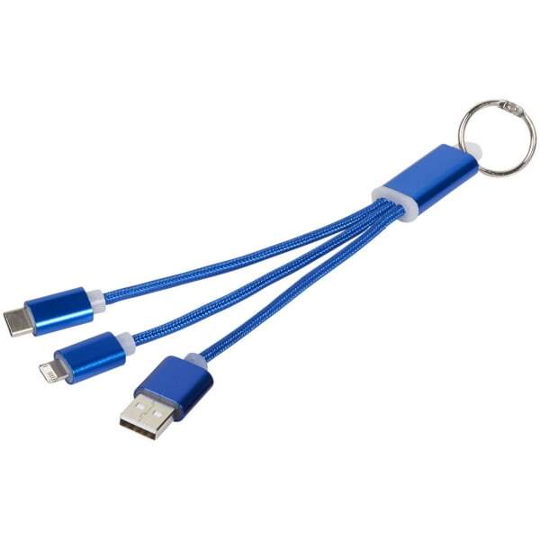 Bullet Metal 3 In 1 Charging Cable With Key Ring