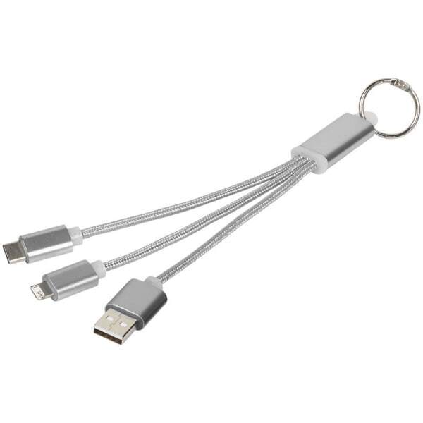 Bullet Metal 3 In 1 Charging Cable With Key Ring