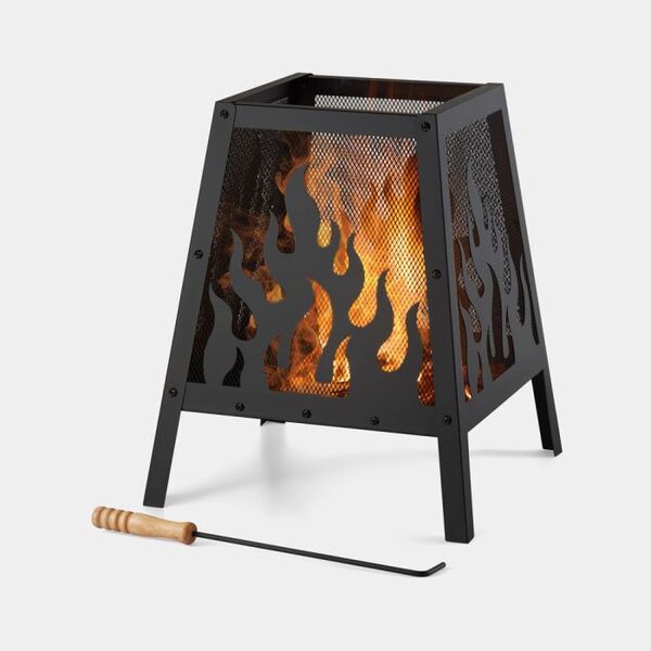 VonHaus Fire Pit Square Flame Pattern