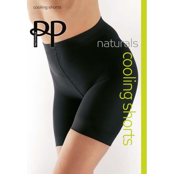 Pretty Polly Naturals 100 Denier Cooling Shorts Black - M/L