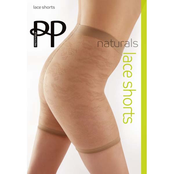 Pretty Polly Naturals Lace Shorts Nude - S/M