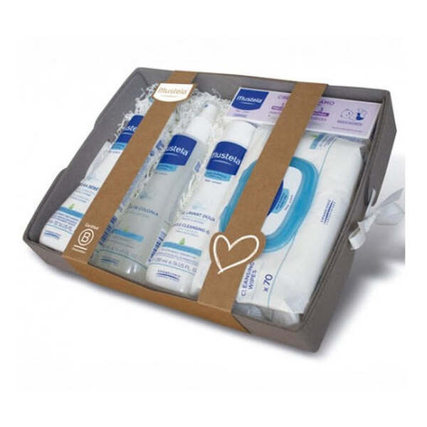 Mustela Grey Small Basket Gift Set 5 Pieces