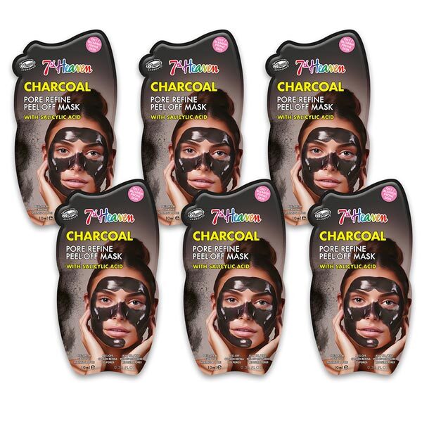 7th Heaven Charcoal Peel Off Mask with Salicylic Acid,6 pack