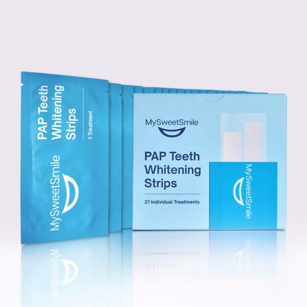 MySweetSmile PAP Teeth Whitening Strips - 21 Treatments