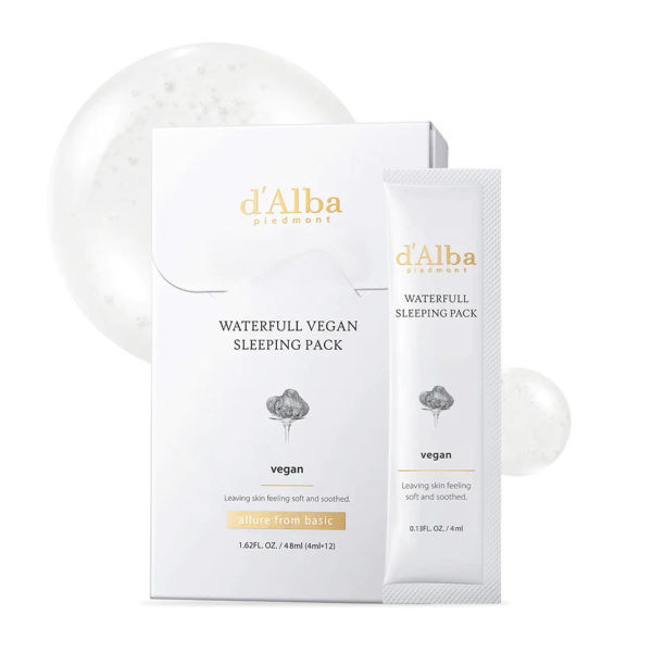 d’Alba Piedmont Waterfull Vegan Sleeping Pack 4ml*12