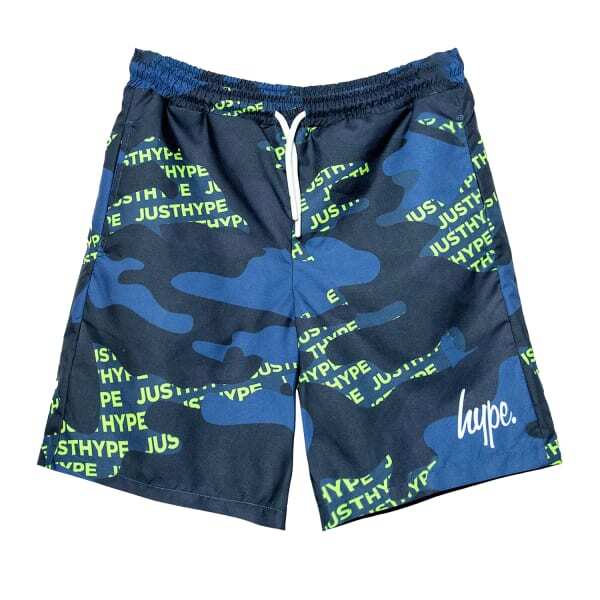 Hype Boys Camo Block Logo Swim Shorts (11-12 Years)