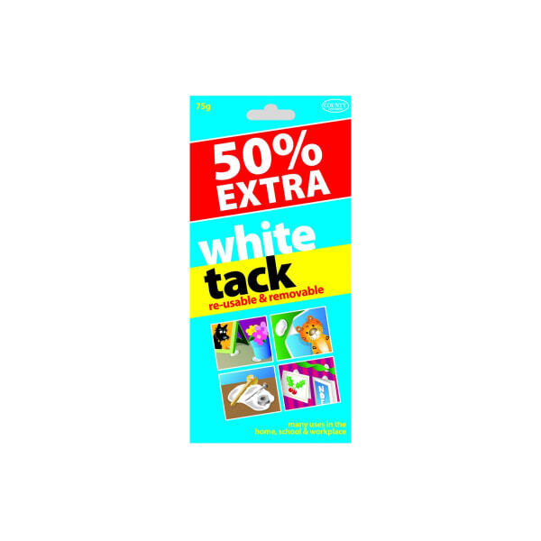 County Stationery White Tack (Pack of 12)