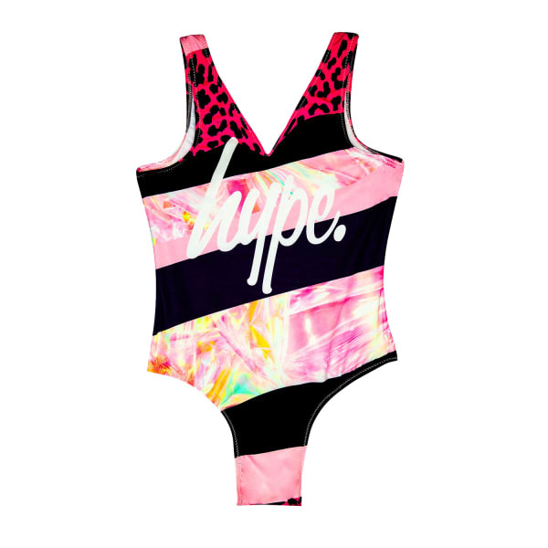 Hype Girls Stripe One Piece Swimsuit (9-10 Years)