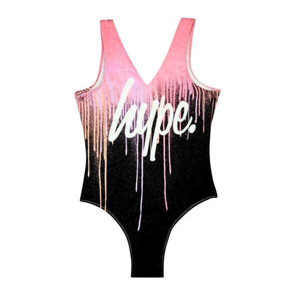 Hype Girls Dark Pastel Drips One Piece Swimsuit (14 Years)