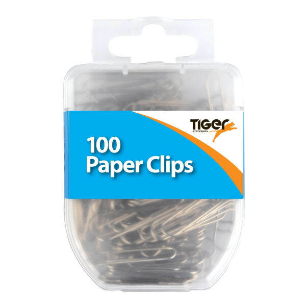 Tiger Stationery Paper Clips (Pack of 100)