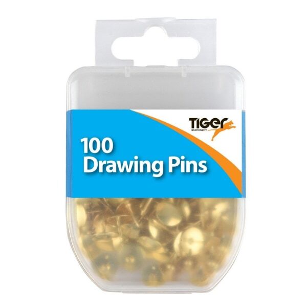 Tiger Stationery s Drawing Pins (Pack of 100)