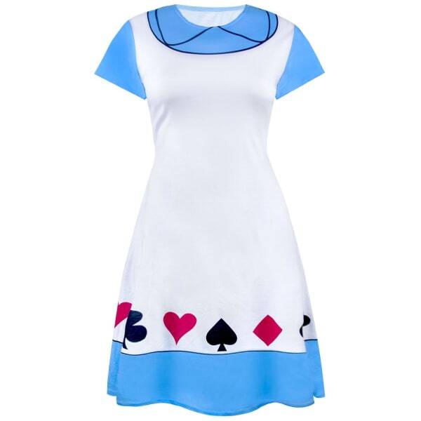 Alice In Wonderland Womens Costume Dress (3XL)