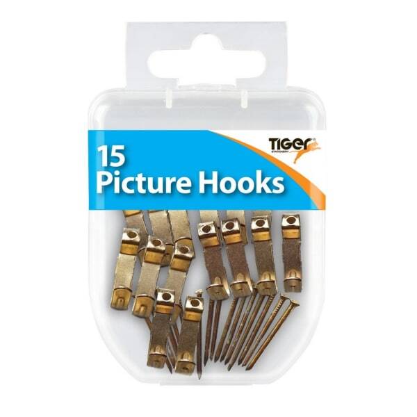 Tiger Stationery s Picture Hooks (Pack of 15)