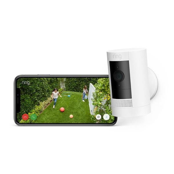 Ring Outdoor Battery Stick Up Cam - White