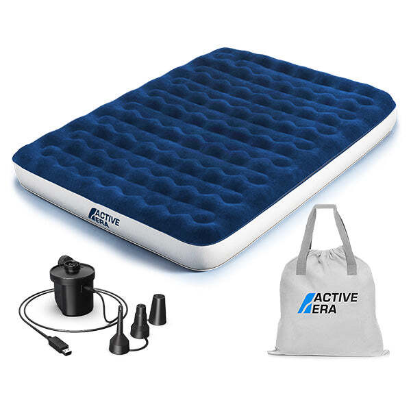 Active Era - King Size Camping Air Bed – Navy/White