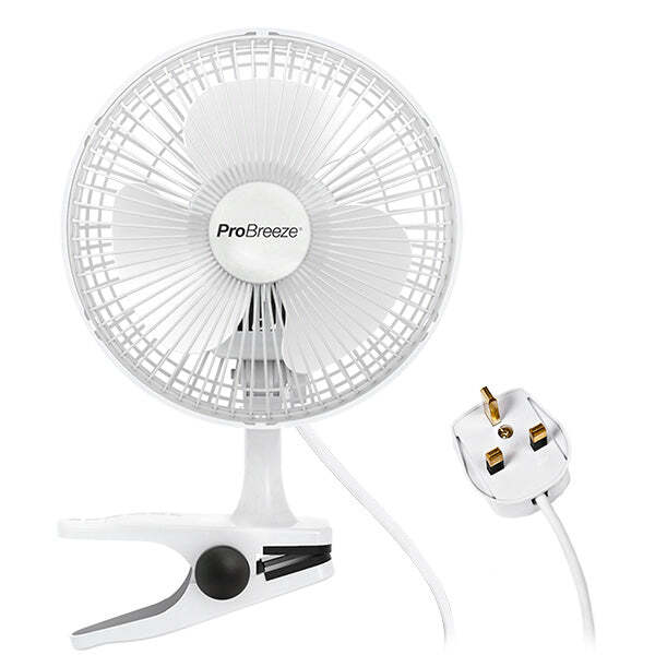 Pro Breeze - 6" Mini Clip Fan - Ultra Quiet - White