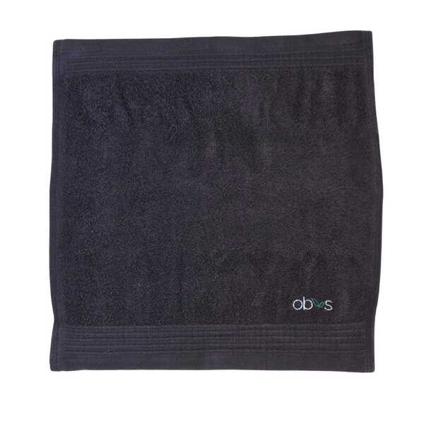 Obvs Skincare Organic Cotton Face Cloth Black