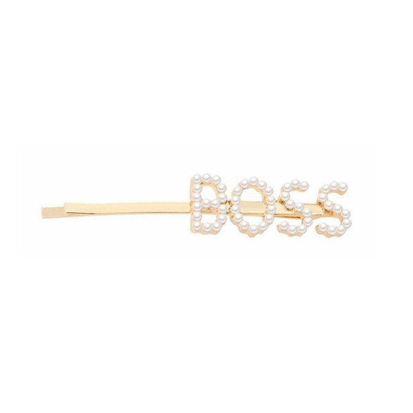 Envie Women's Pearl Words Letters Hairpin,  Boss