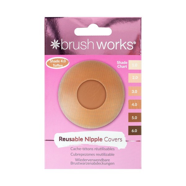 Brushworks Reusable Silicone Nipple Covers Shade 4.0