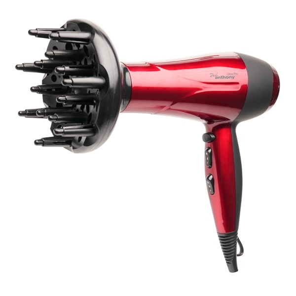 Paul Anthony Ultra Pro 2200w HairDryer with Diffuser-Hot Red