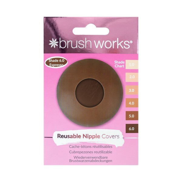 Brushworks Reusable Silicone Nipple Covers Shade 6.0