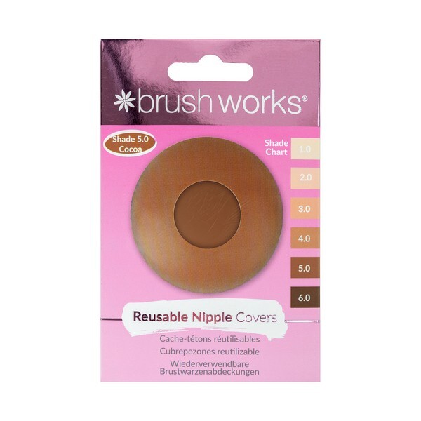 Brushworks Reusable Silicone Nipple Covers Shade 5.0