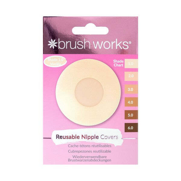 Brushworks Reusable Silicone Nipple Covers Shade 1.0